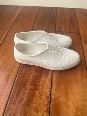 Native Jericho White Perforated Slip-On Sneakers